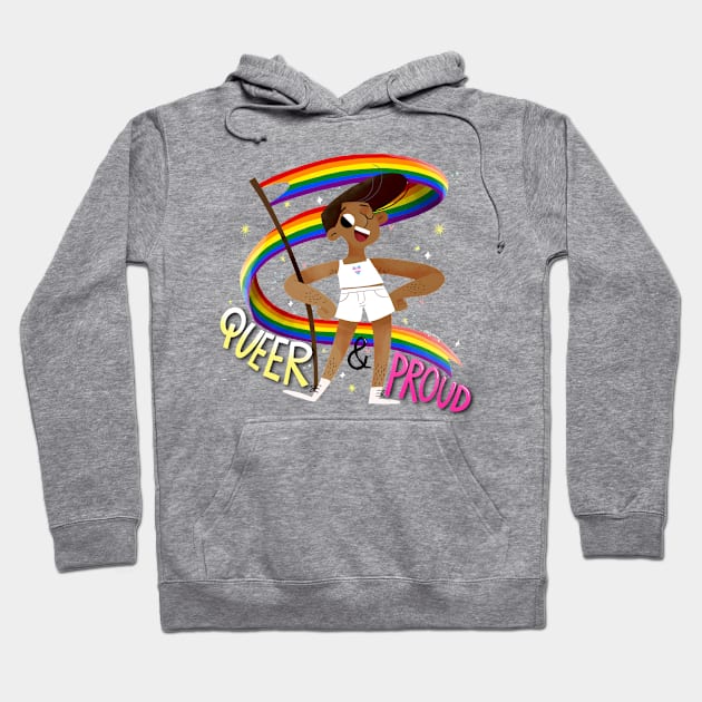 Queer & Proud - Trans Heart Hoodie by Gummy Illustrations